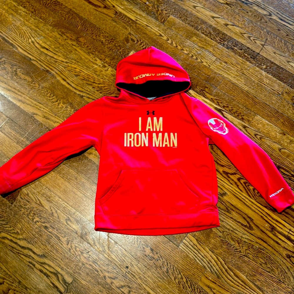 Kids Limited edition Marvel Iron Man Under Armour Hoodie size Med